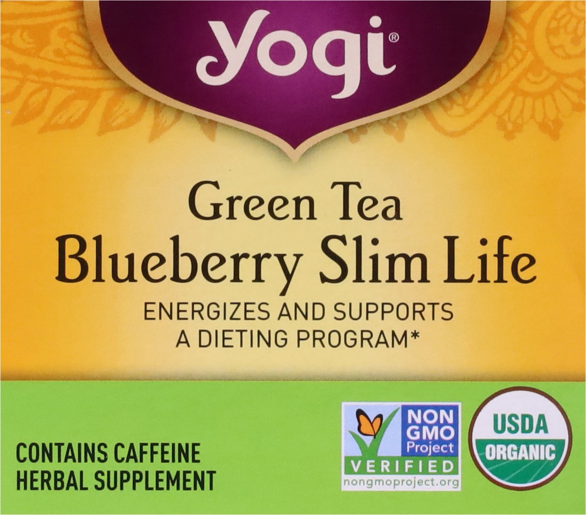 slide 5 of 9, Yogi Tea Bags Blueberry Slim Life Green Tea 16 Tea Bags, 16 ct