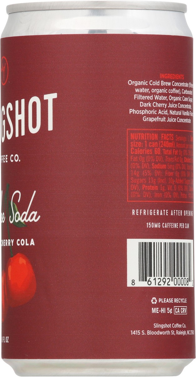 slide 12 of 14, Slingshot Black Cherry Cola Coffee Soda - 8 fl oz, 8 fl oz