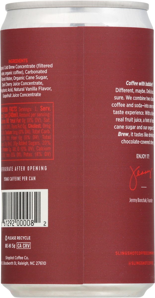 slide 4 of 14, Slingshot Black Cherry Cola Coffee Soda - 8 fl oz, 8 fl oz