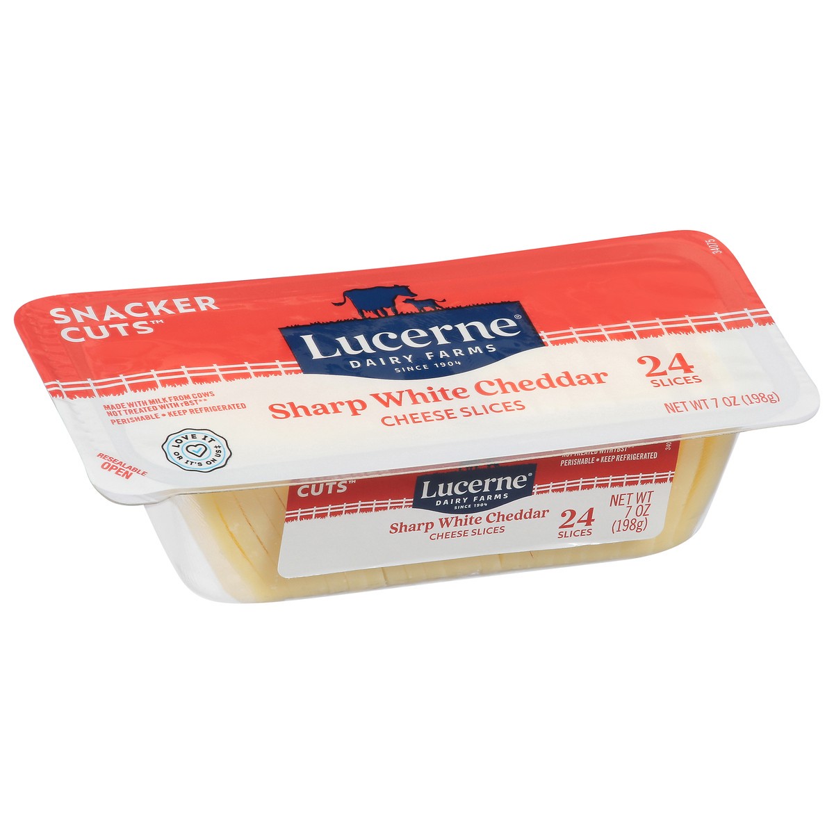 slide 3 of 4, Lucerne White Cheddar Sharp Snacker Cuts Sliced Cheese 7 Oz - 7 OZ, 7 oz