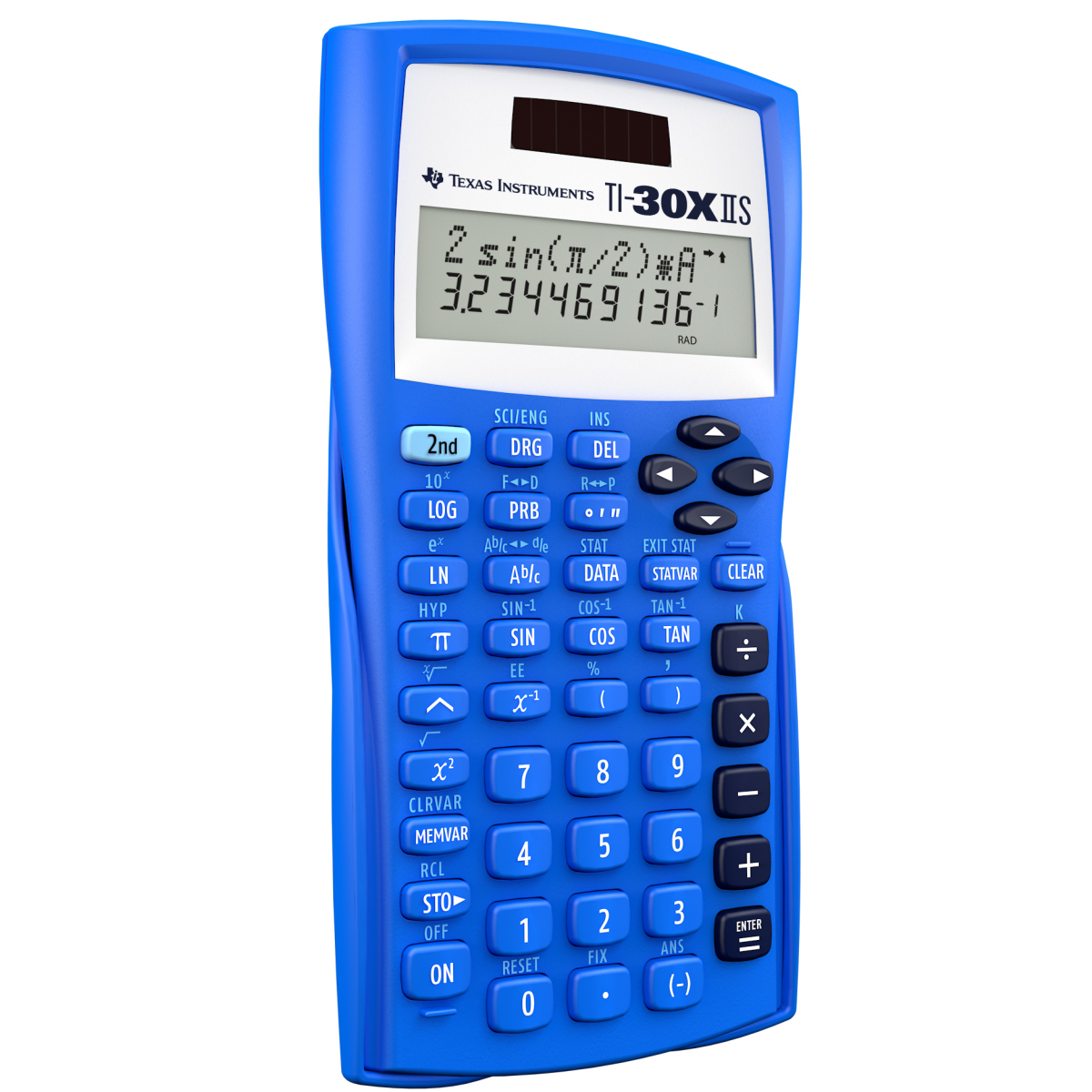 slide 3 of 3, Texas Instruments TI-30X IIS Calculator, Light Blue, 1 ct