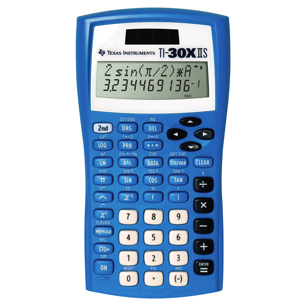 slide 1 of 1, Texas Instruments TI-30X IIS Calculator, Light Blue, 1 ct