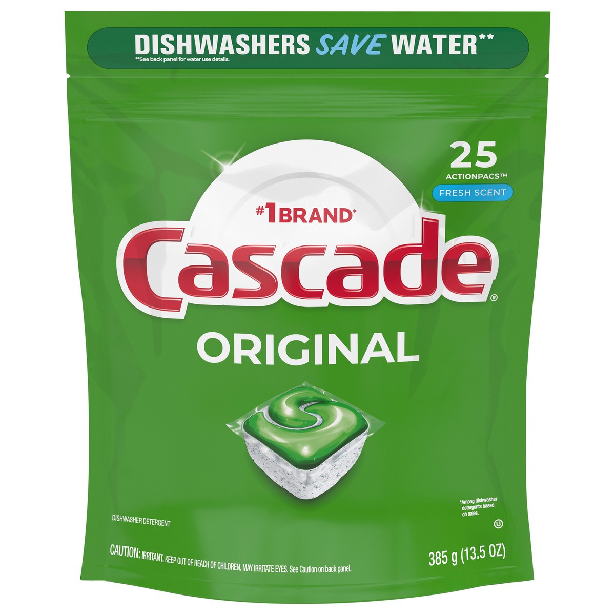 slide 1 of 3, Cascade ActionPacs, Dishwasher Detergent, Fresh Scent, 37 ct