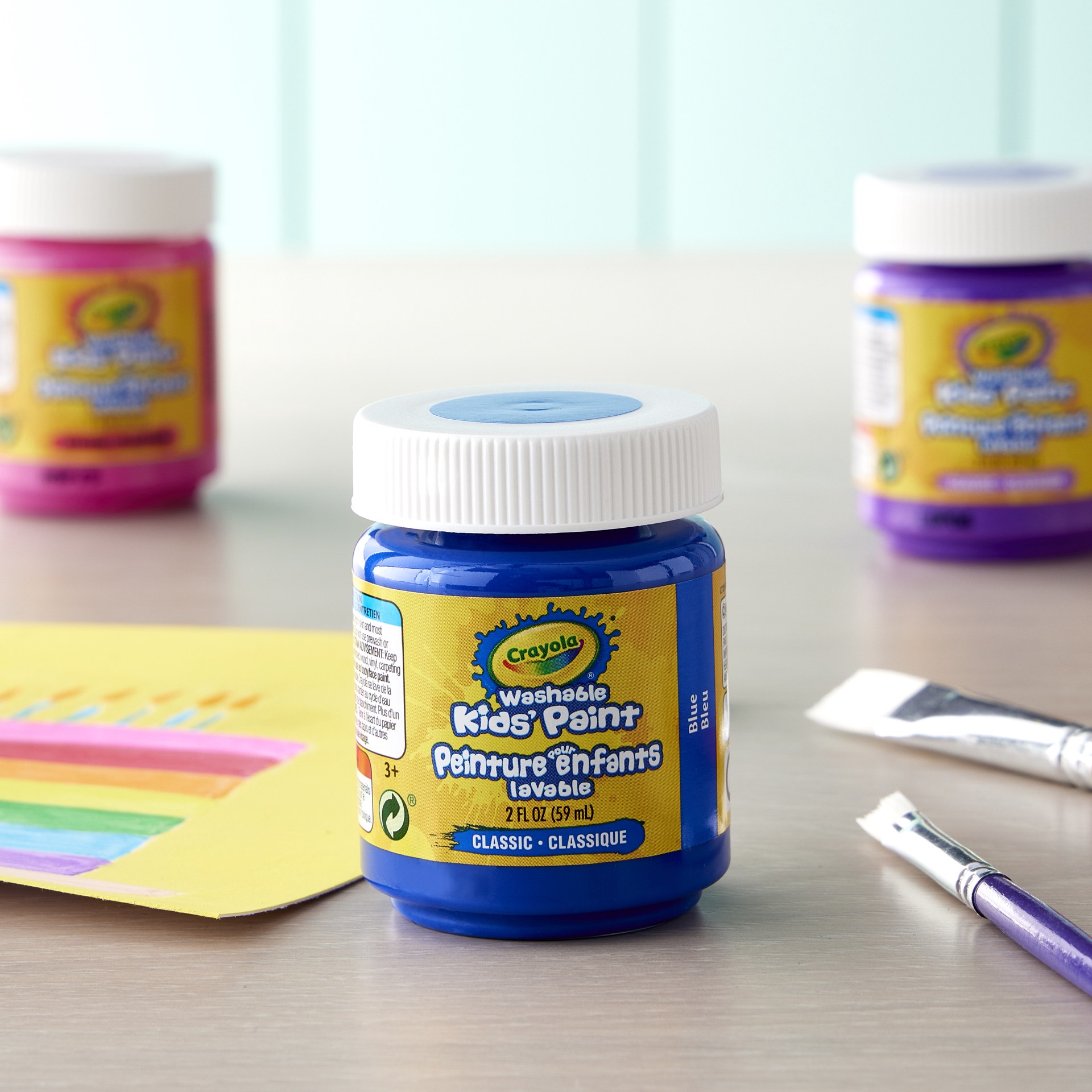 slide 2 of 2, Crayola Washable Kids' Paints - Blue, 2 oz