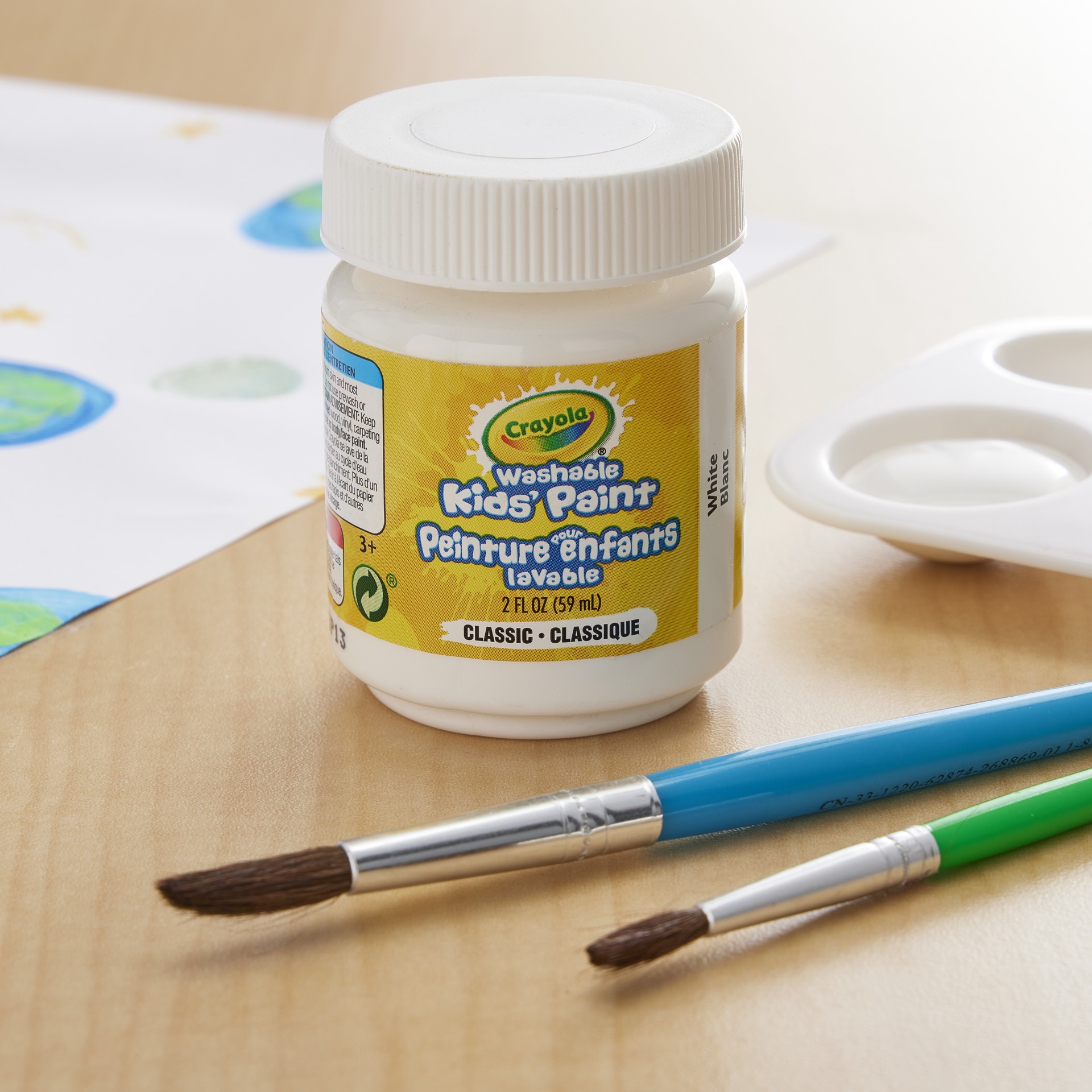 slide 2 of 2, Crayola Washable Kids' Paints - White, 2 oz