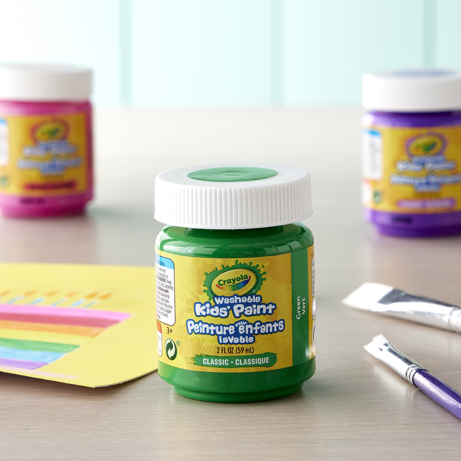 slide 2 of 2, Crayola Washable Kids' Paints - Green, 2 oz