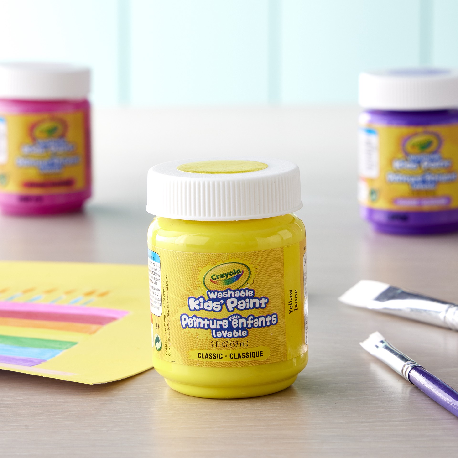 slide 2 of 2, Crayola Washable Kids' Paints - Yellow, 2 oz