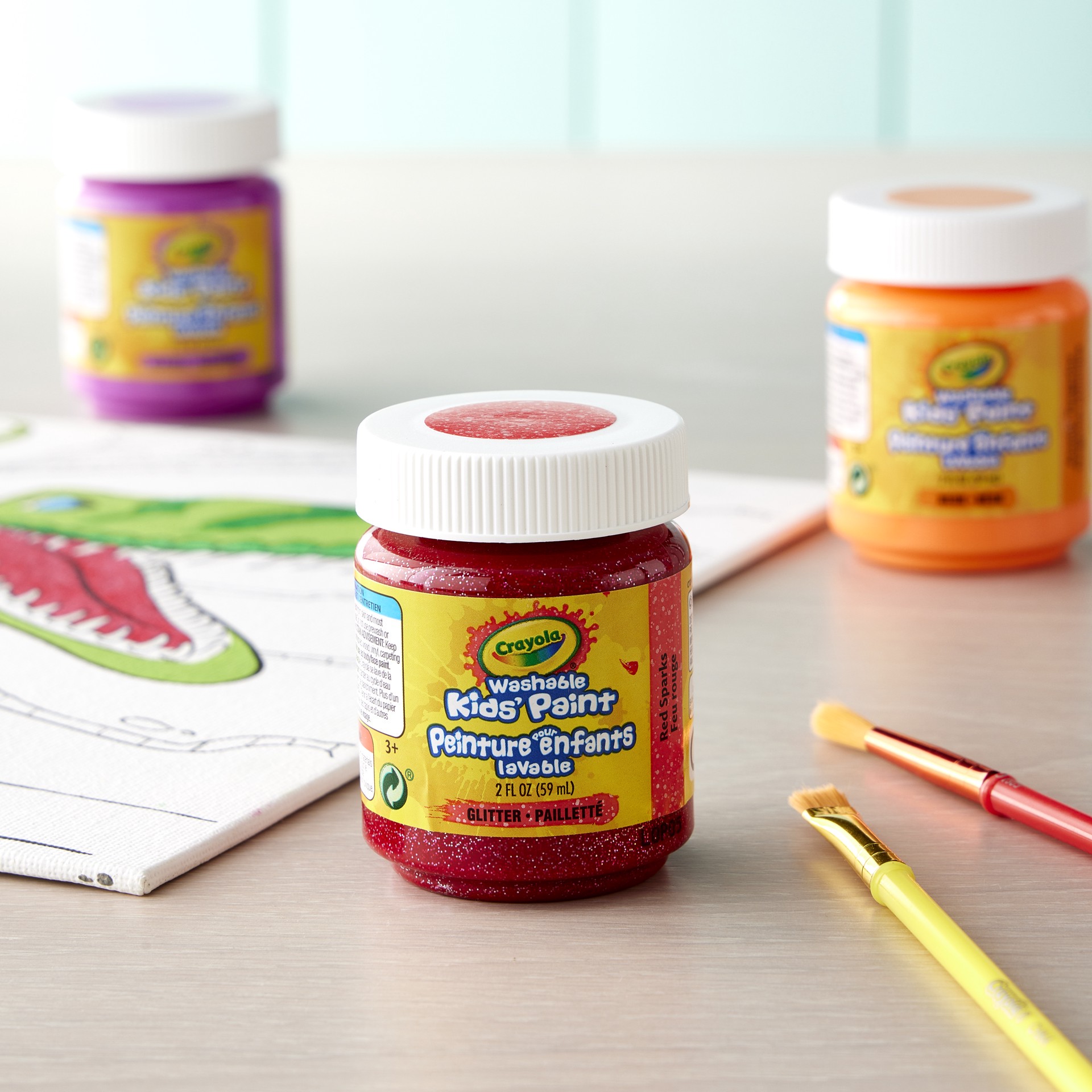 slide 2 of 2, Crayola Washable Paints Red Sparks, 2 oz