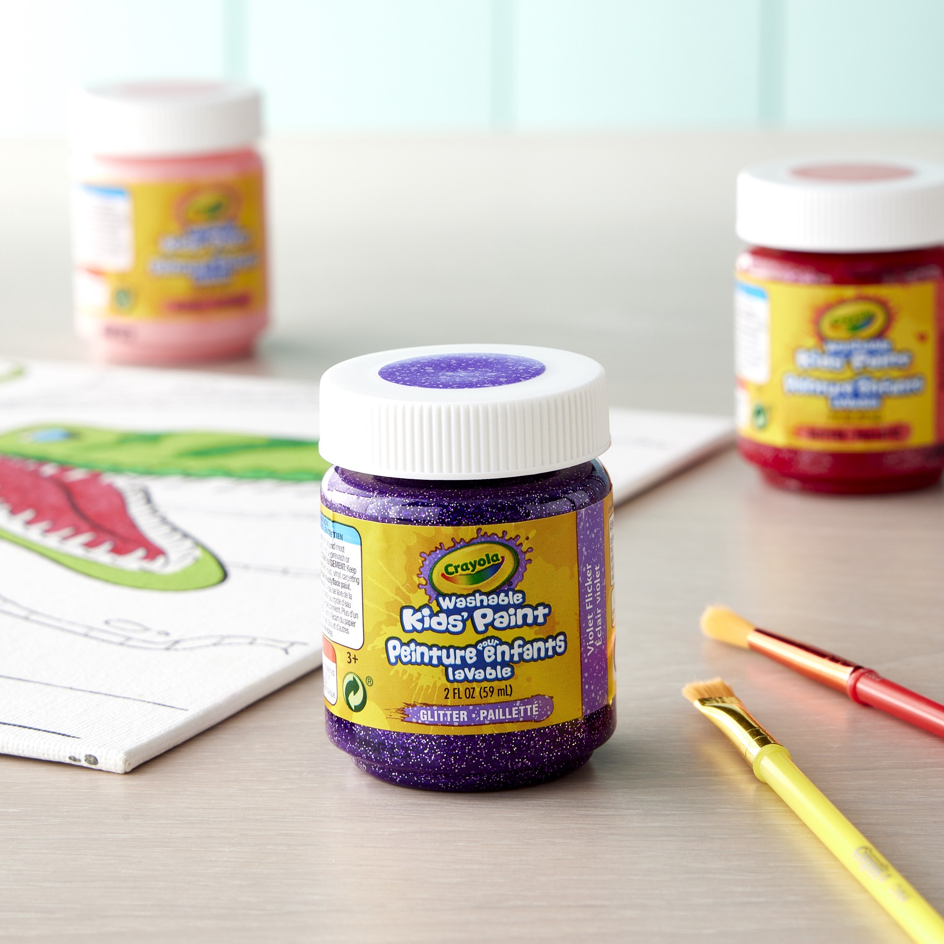 slide 2 of 2, Crayola Washable Paints Violet Flicker, 2 oz