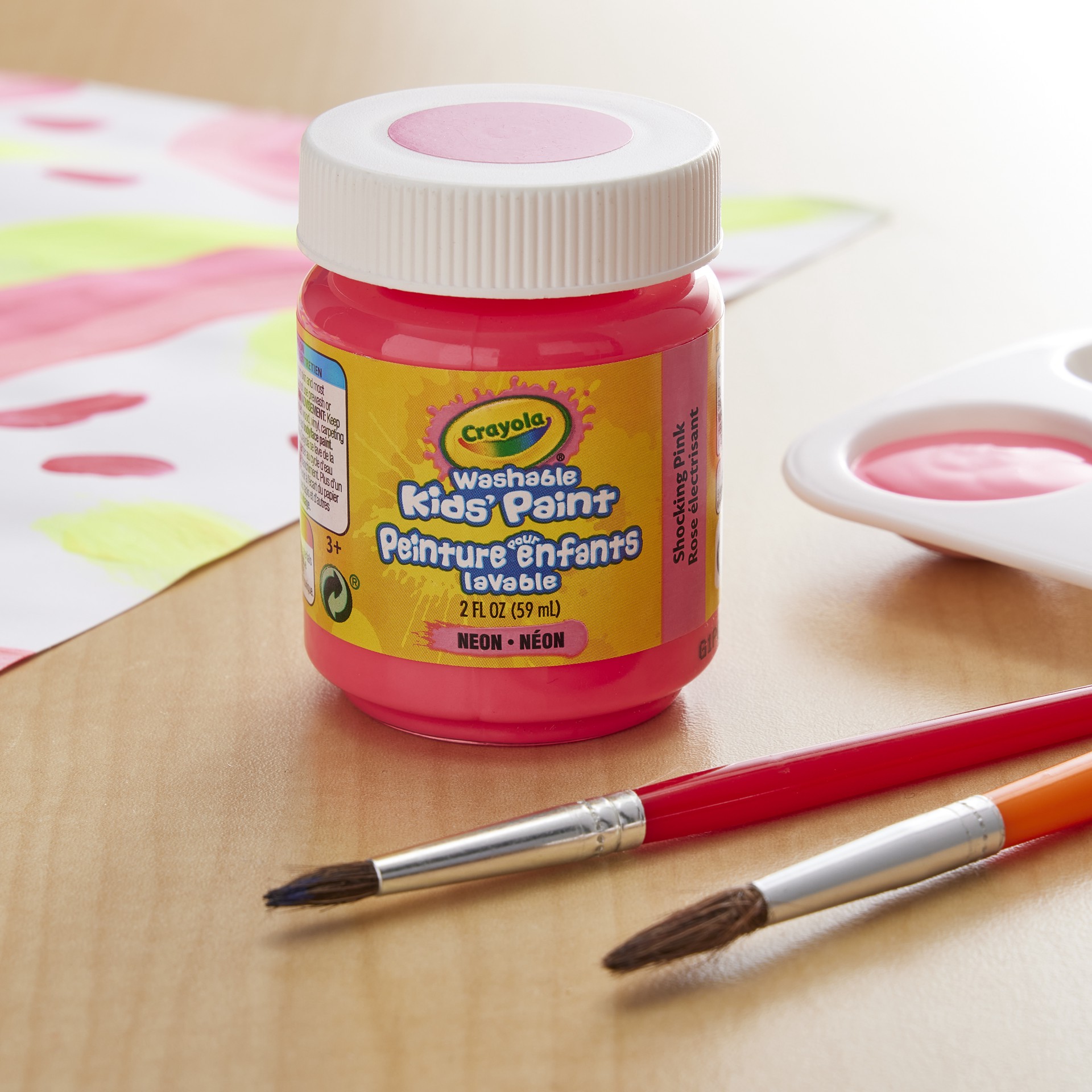 slide 2 of 2, Crayola Washable Paints Shocking Pink, 2 oz