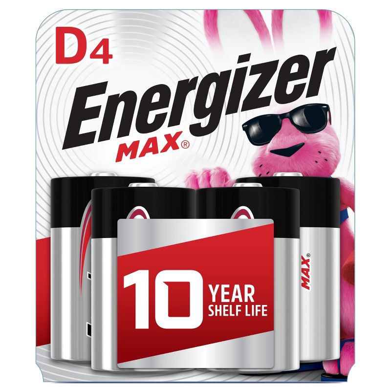 slide 1 of 9, Energizer MAX D Batteries 4pk - Alkaline Battery, 4 ct