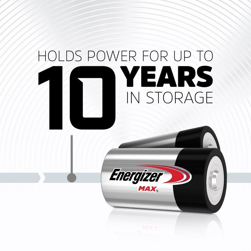 slide 7 of 9, Energizer MAX D Batteries 4pk - Alkaline Battery, 4 ct