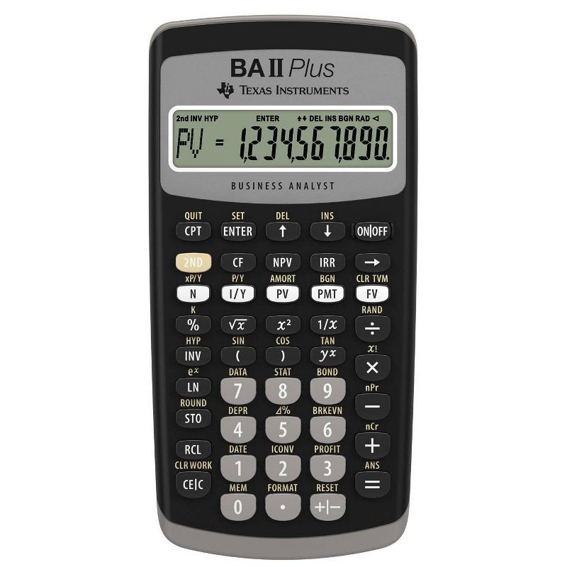 slide 1 of 3, Texas Instruments BAII Plus Calculator, 1 ct