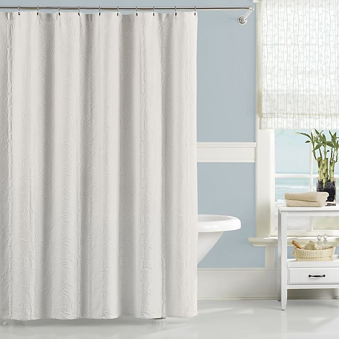 slide 1 of 1, Lamont Home Nepal Stall Shower Curtain - White, 54 in x 78 in