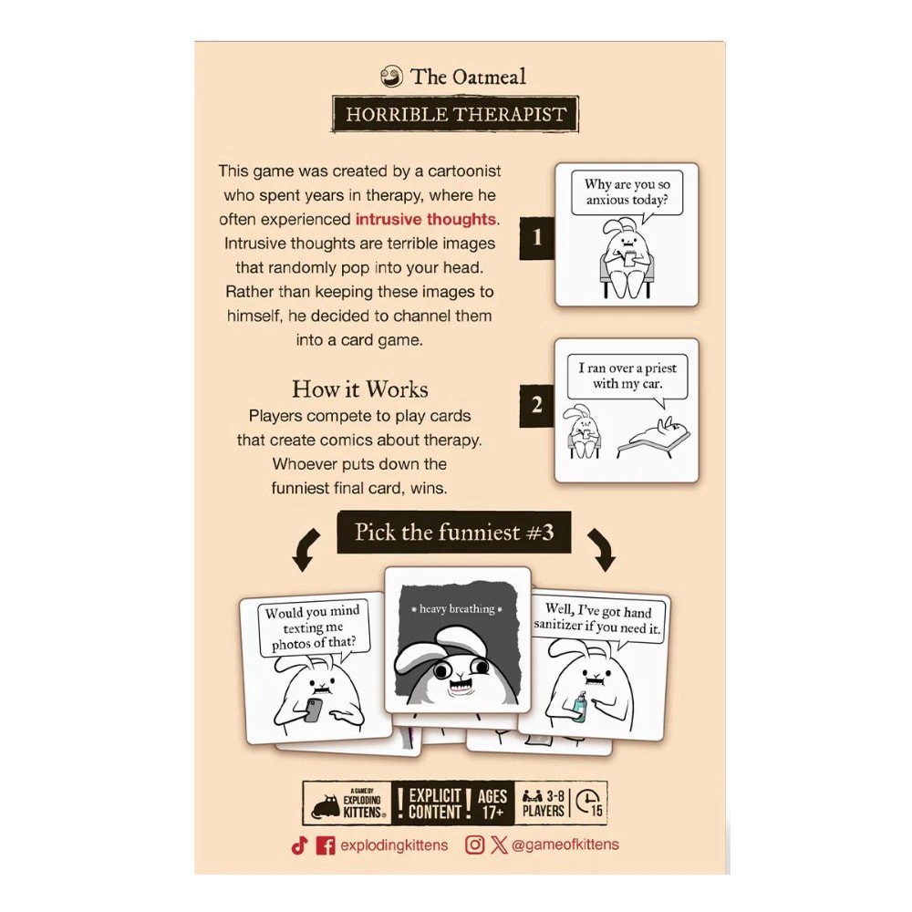 slide 2 of 2, Exploding Kittens® Horrible Therapists™ NSFW, 1 ct