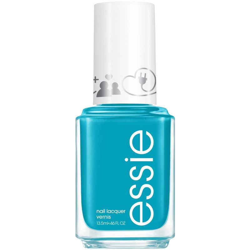 slide 1 of 7, essie salon-quality nail polish, vegan, Cyber Society, blue, Hyperlinked - 0.46 fl oz, 0.46 fl oz