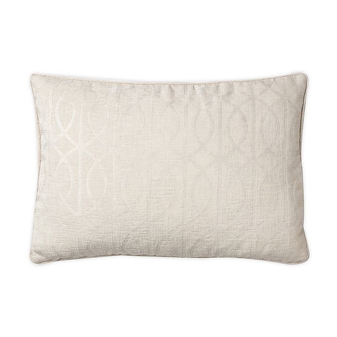 slide 1 of 1, Wamsutta Trellis Oblong Throw Pillow - Coconut Milk, 1 ct