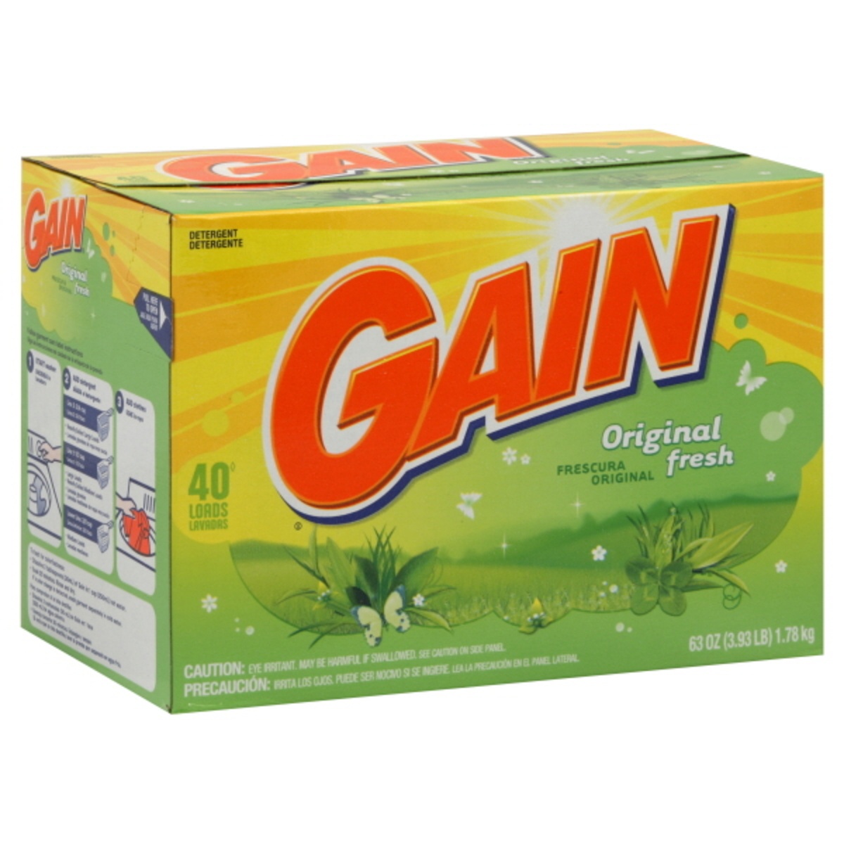 slide 1 of 1, Gain Detergent, 63 oz