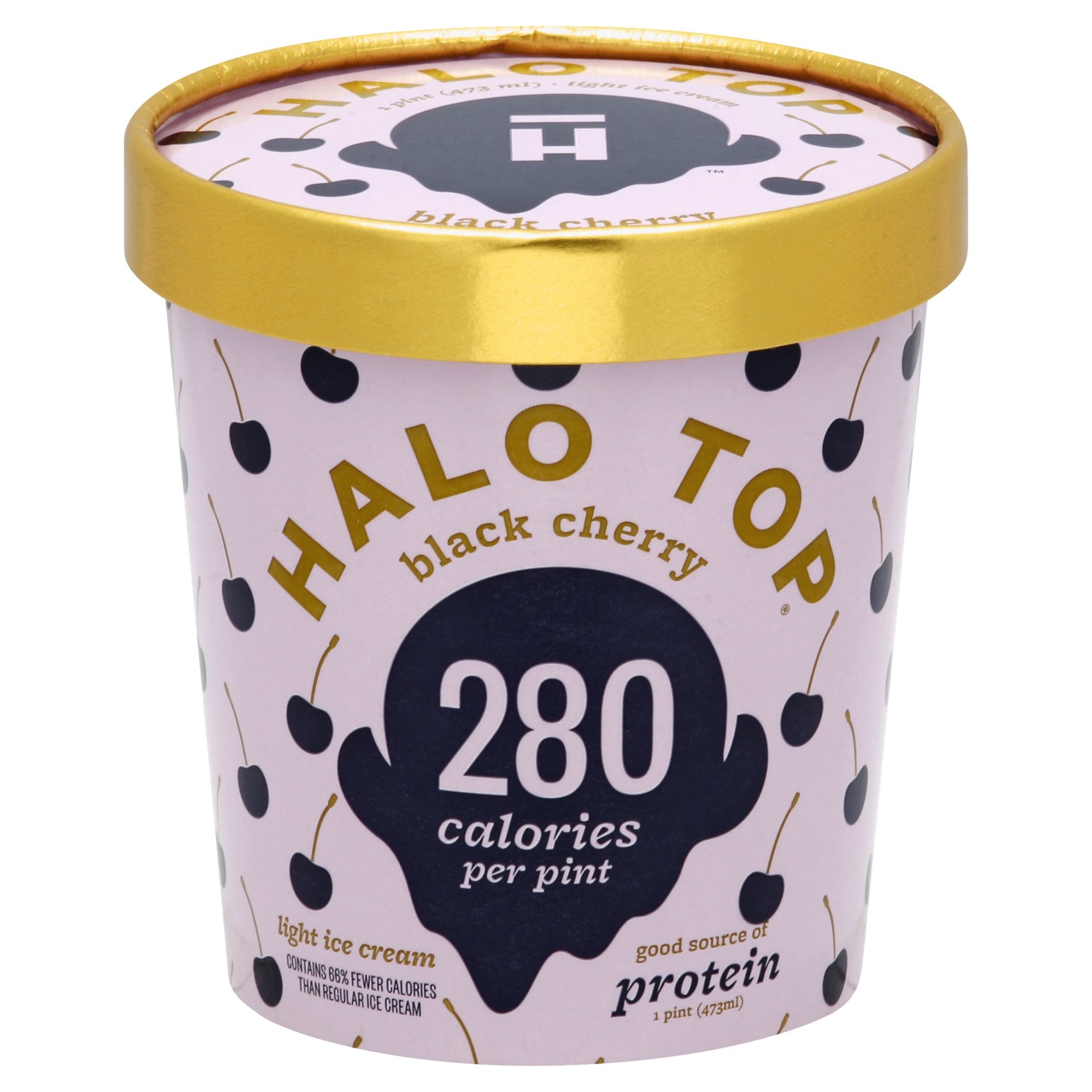 slide 1 of 2, Halo Top Creamery Black Cherry Ice Cream, 16 fl oz