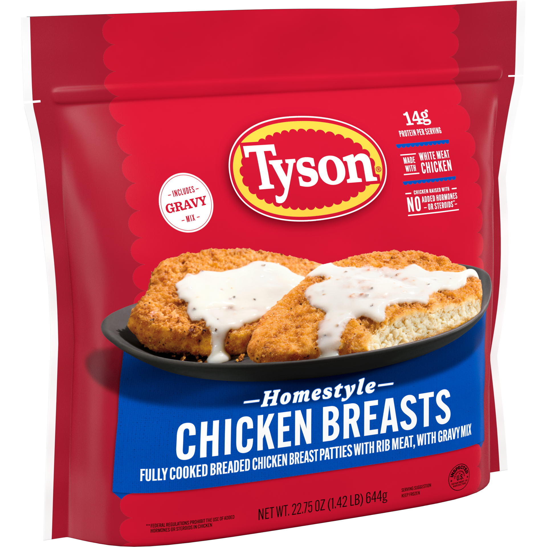 slide 7 of 7, Tyson Frozen Homestyle Chicken Breasts with Gravy Mix, 22.75 oz, 22.75 oz