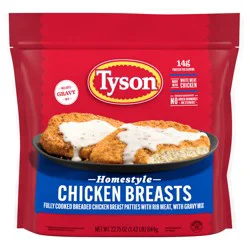 Tyson Frozen Homestyle Chicken Breasts with Gravy Mix, 22.75 oz