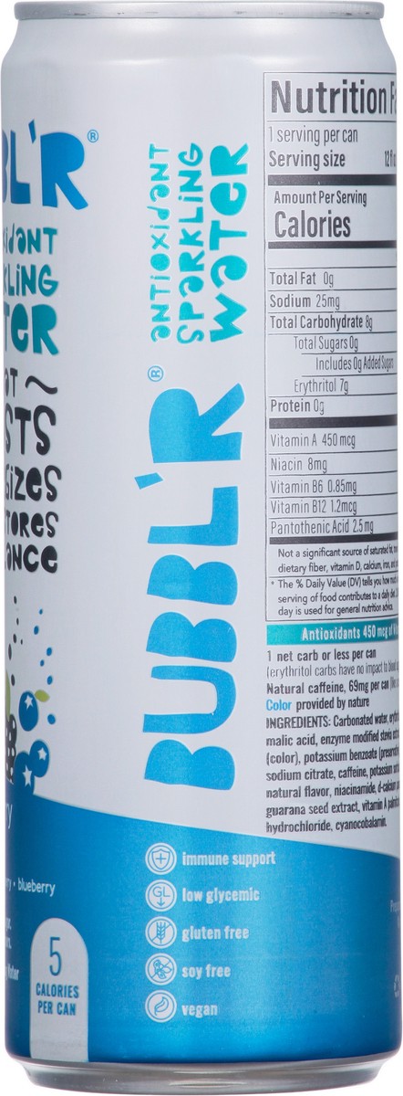 slide 4 of 13, BUBBL'R Triple Berry Breez'r Antioxidant Sparkling Water - 12 oz, 12 oz