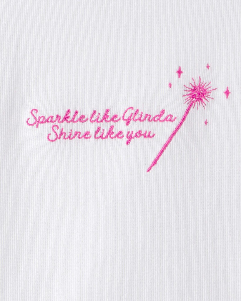 slide 4 of 4, Oshkosh Girls Wicked Glinda Rib Top - White White 8, 1 ct