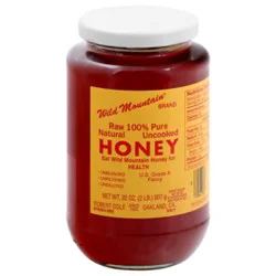 Wild Mountain Honey Raw 100% Pure Natural Uncooked - 32 Oz