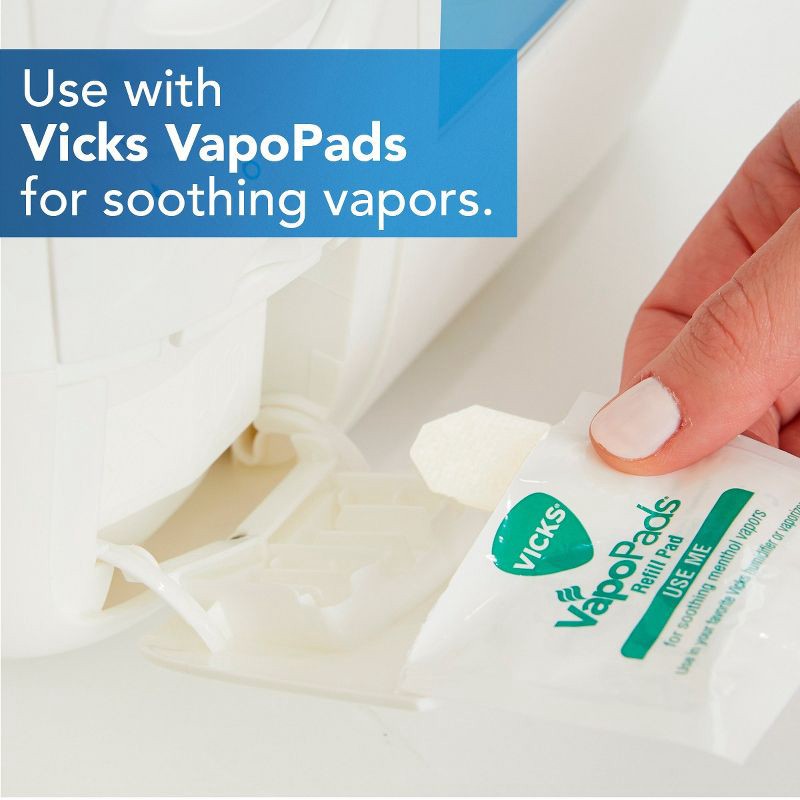 slide 7 of 9, Vicks Warm Moisture Humidifier - White/Blue, 1 ct