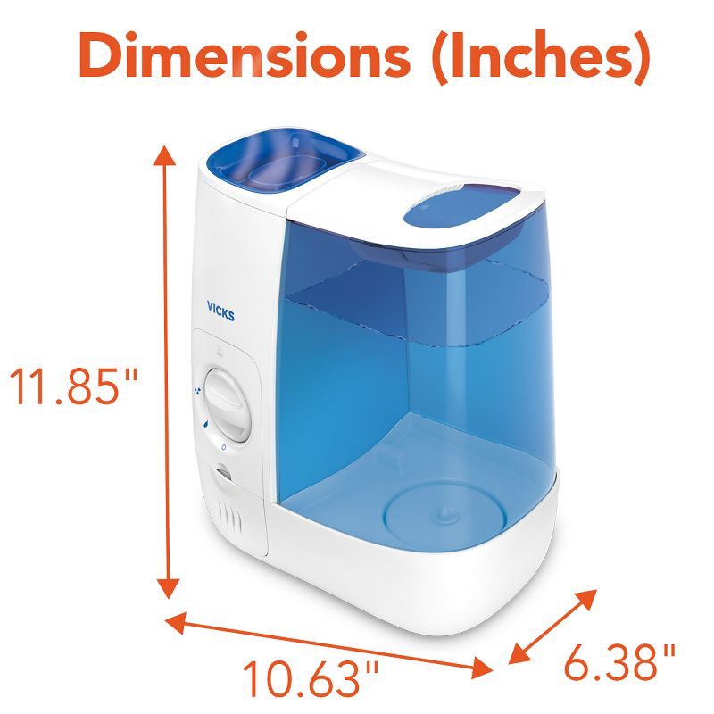 slide 8 of 9, Vicks Warm Moisture Humidifier - White/Blue, 1 ct