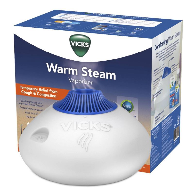 slide 1 of 7, Vicks Warm Steam Vaporizer Humidifier with Night Light - 1.5gal, 1.5 gal