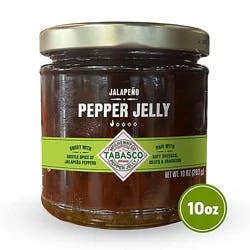 Tabasco Jalapeno Pepper Jelly Mild & Sweet Green Jalapeno Jelly In Glass Jar - 10 Oz.