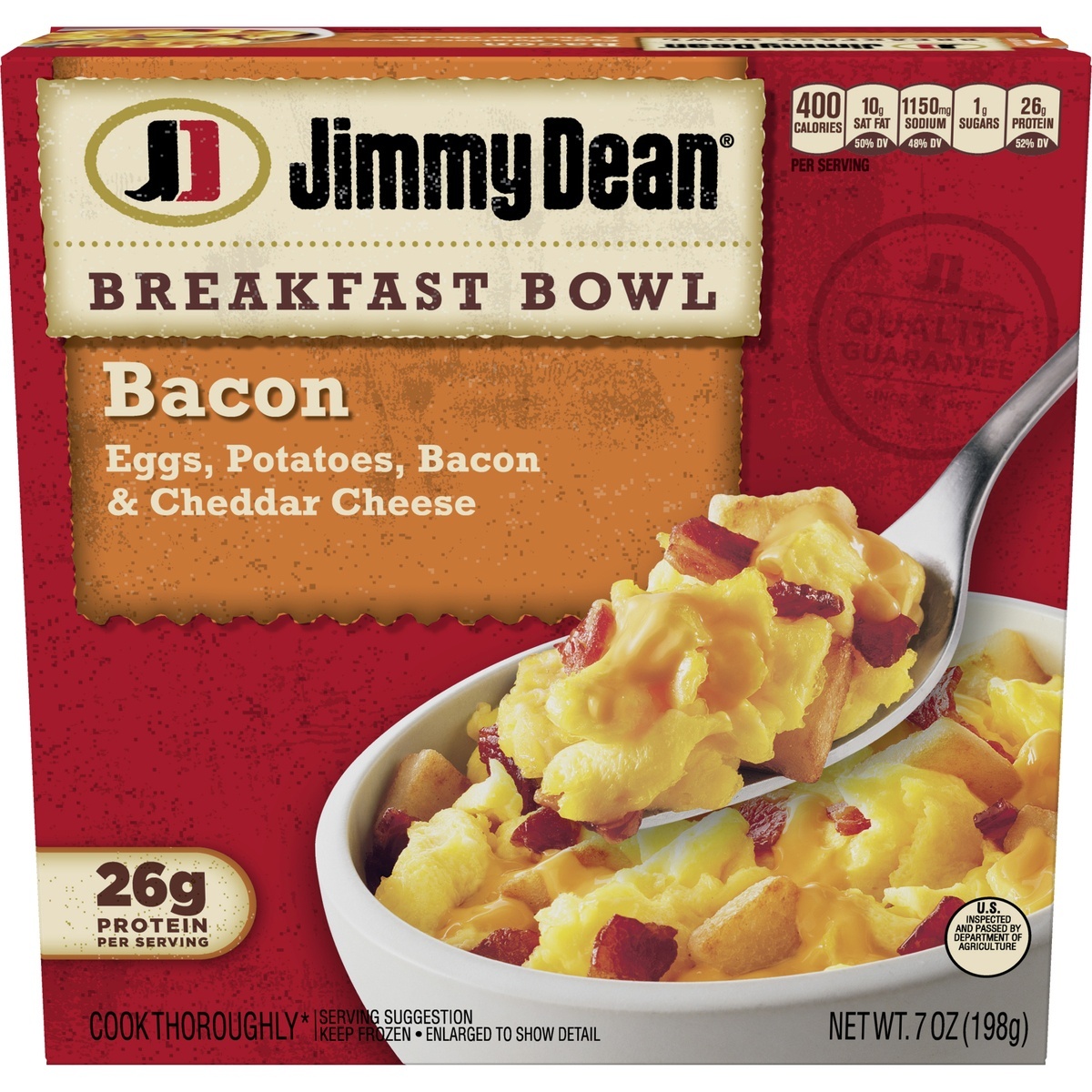 slide 1 of 11, Jimmy Dean Frozen Bacon Breakfast Bowl - 7oz, 7 oz