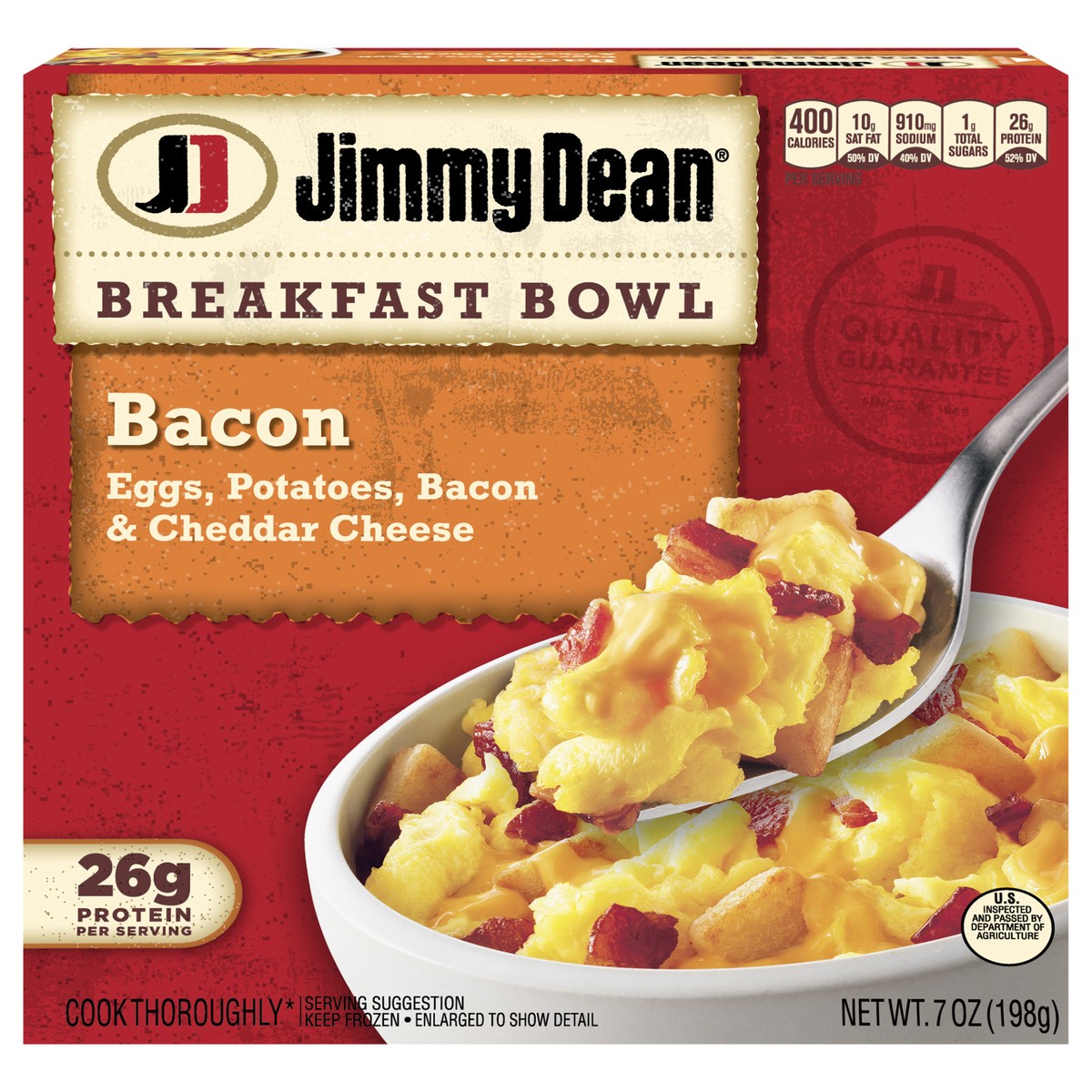 slide 1 of 9, Jimmy Dean Bacon Frozen Breakfast Bowl, 7 oz