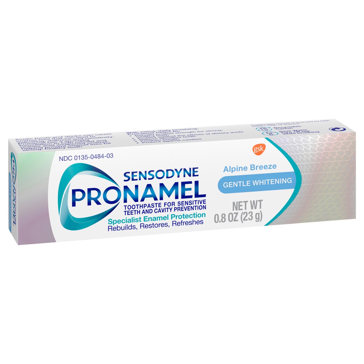 slide 2 of 9, Sensodyne Pronamel Gentle Whitening Enamel Toothpaste for Sensitive Teeth, Alpine Breeze - 0.8 Ounces, 0.8 oz