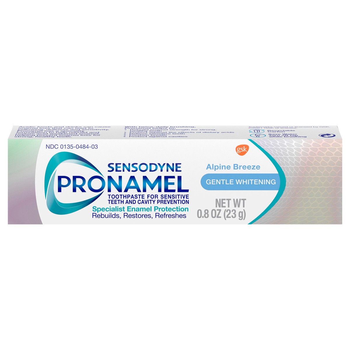 slide 1 of 9, Sensodyne Pronamel Gentle Whitening Enamel Toothpaste for Sensitive Teeth, Alpine Breeze - 0.8 Ounces, 0.8 oz