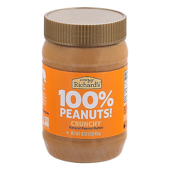 slide 1 of 11, Crazy Richards Peanut Butter Crunchy - 16 Oz, 16 oz