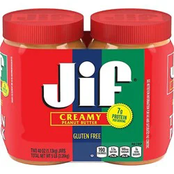 Jif Peanut Butter Creamy Twin Pack - 2-40 Oz