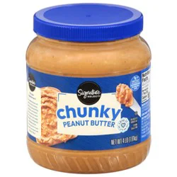Signature Select Peanut Butter Chunky - 64 Oz