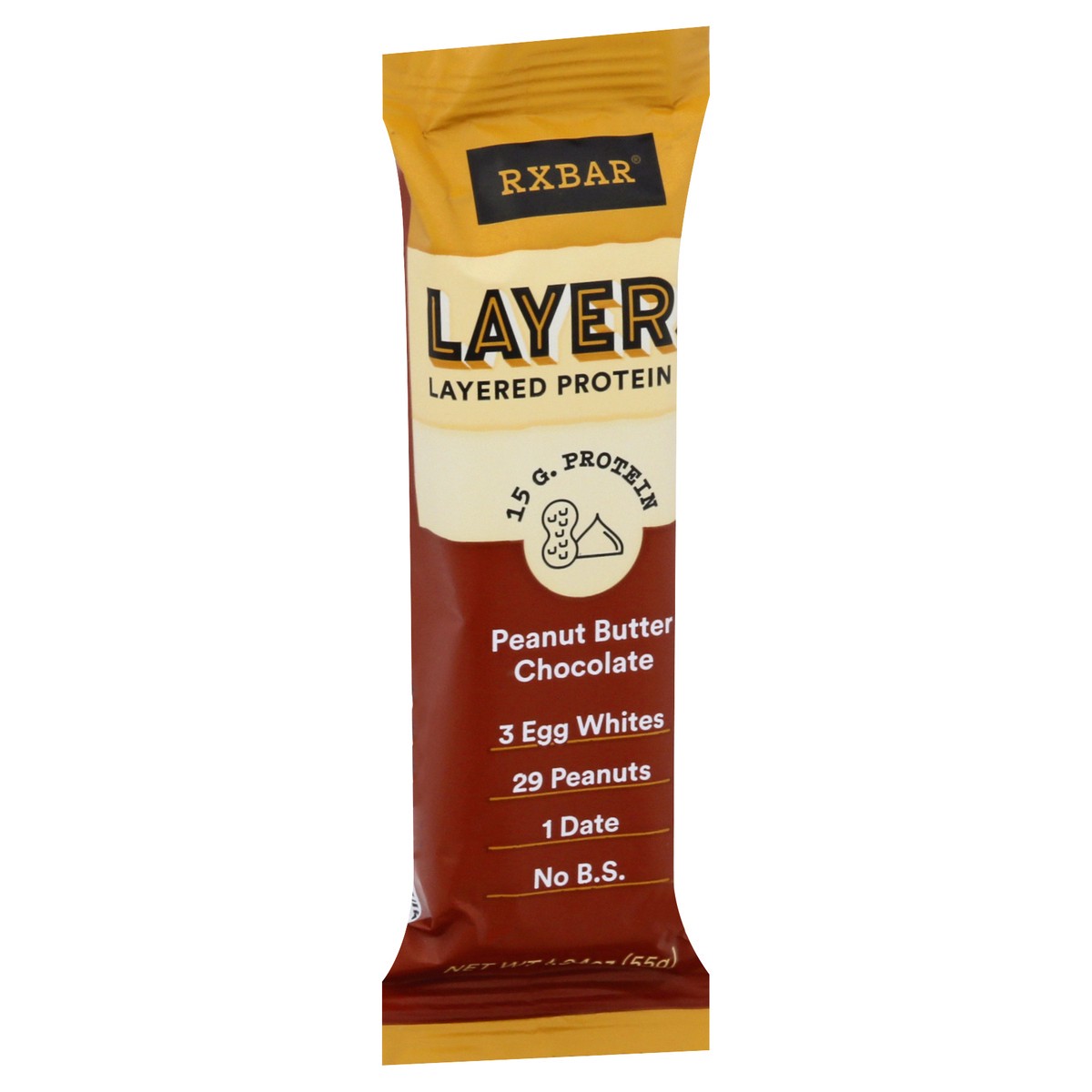 slide 2 of 9, RXBAR Layers Layered Protein Bar, Peanut Butter Chocolate, 1.94 oz, 1.94 oz