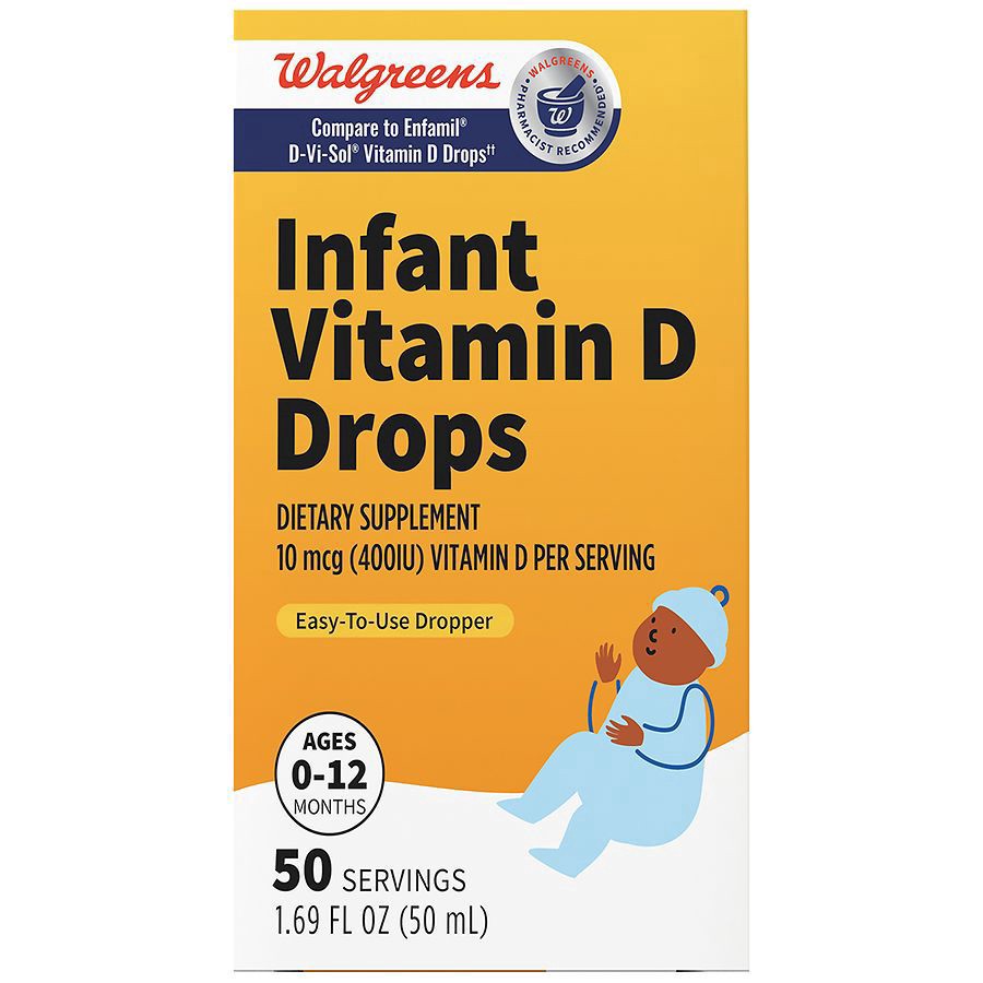 slide 1 of 5, Walgreens Infant Vitamin D Drops, 1.69 fl oz