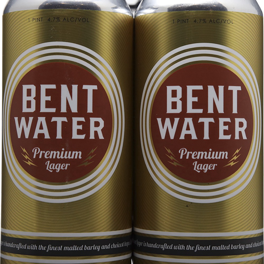 slide 1 of 1, Bent Water Premium Lager, 4 ct; 16 oz