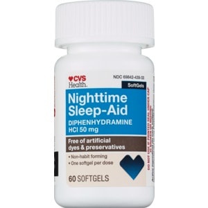 slide 1 of 1, CVS Health Nighttime Sleep-Aid Softgels, 60 Ct, 60 ct