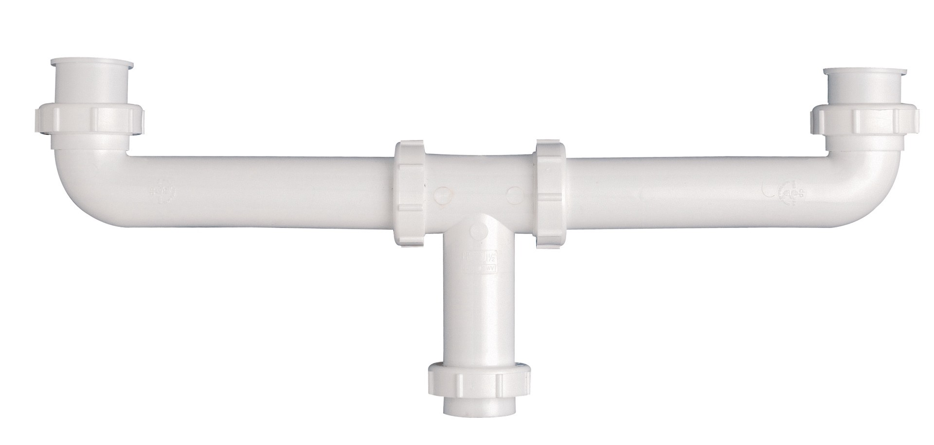 slide 3 of 6, Keeney 1-1/2-in Plastic Direct connect center outlet continuous waste, 1 ct