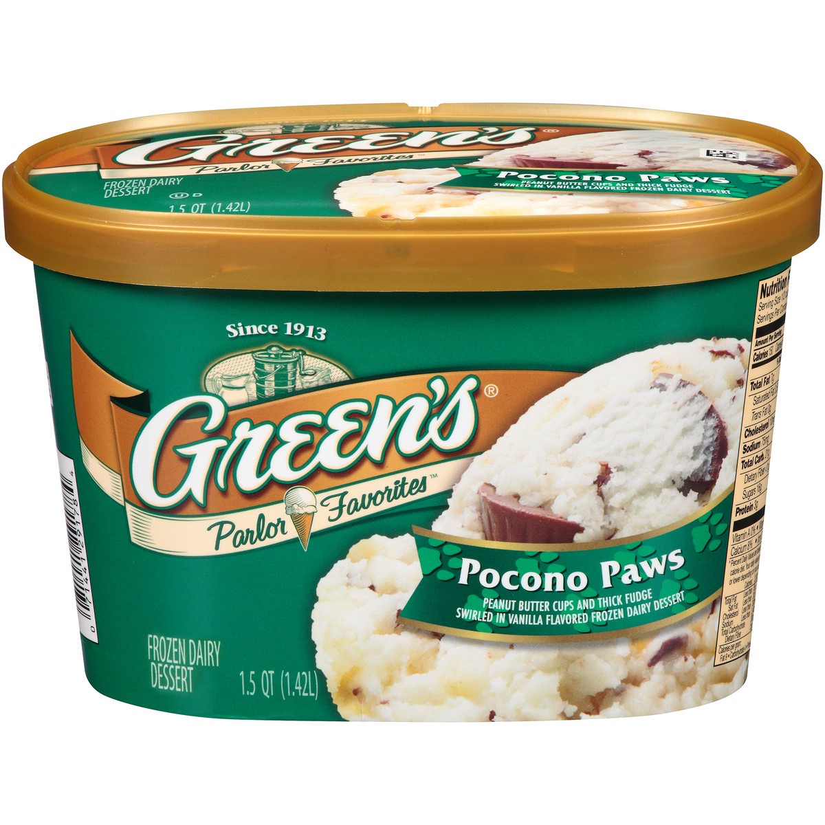 Greens Parlor Favorites Ponoco Paws Frozen Dairy Dessert 1 5 Qt