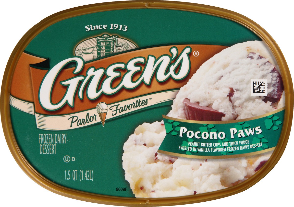 slide 7 of 10, Green's Parlor Favorites Ponoco Paws Frozen Dairy Dessert 1.5 qt. Carton, 1.5 qt