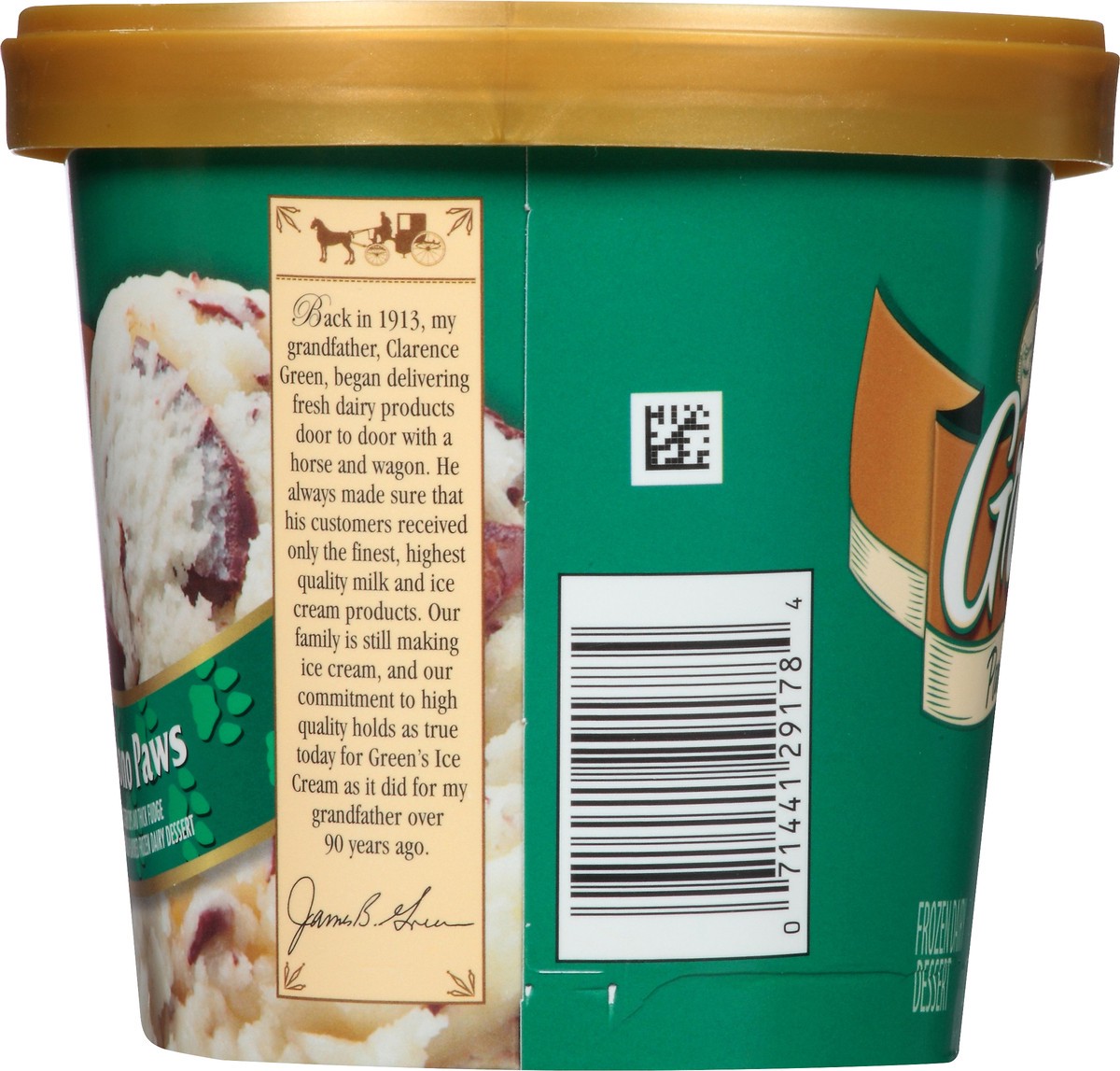 slide 4 of 10, Green's Parlor Favorites Ponoco Paws Frozen Dairy Dessert 1.5 qt. Carton, 1.5 qt