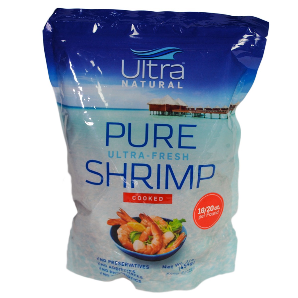 slide 1 of 1, Ultra 16/20Ct Cooked Shrimp, 