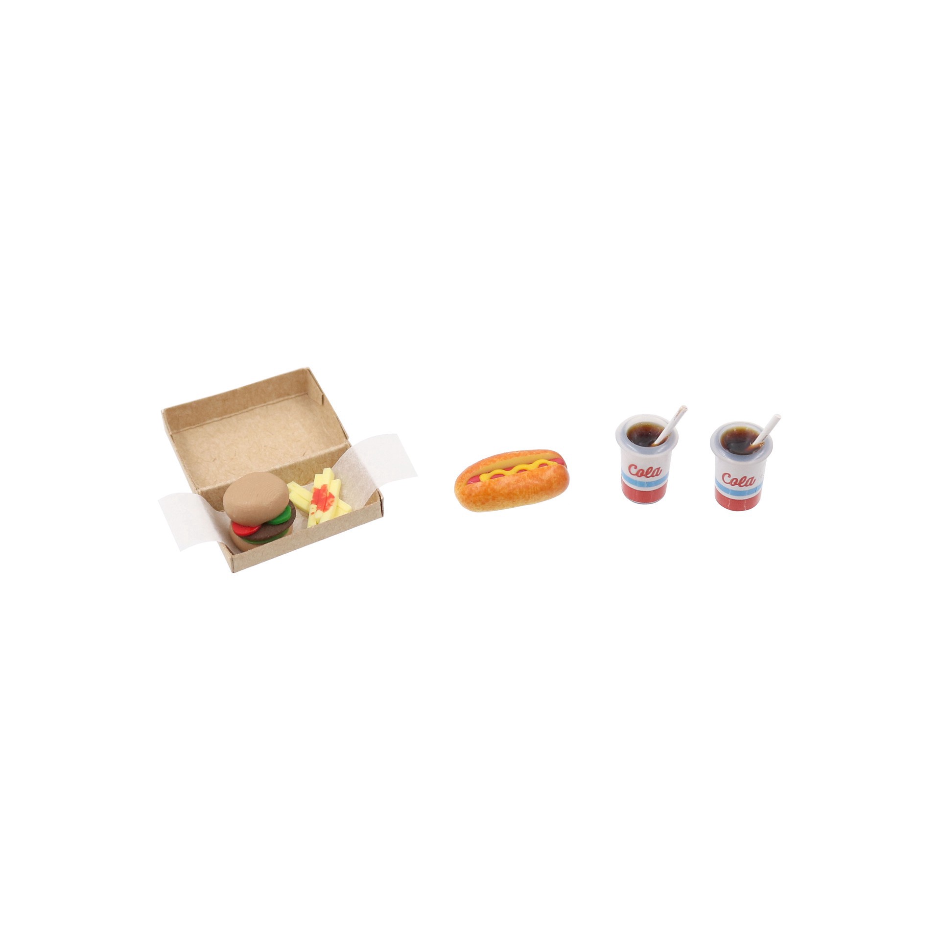 slide 3 of 3, Miniature Fast Food Set By Make Market, 0.36 in x 0.25 in x 0.7 in