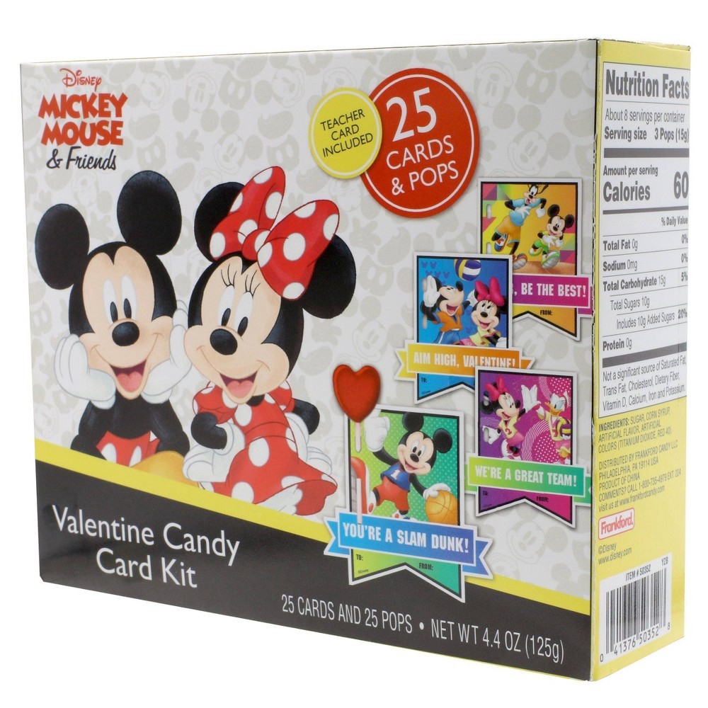 slide 2 of 3, Frankford Disney's Mickey Mouse & Friends Valentine Candy Card Kit, 25 ct